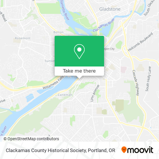 Mapa de Clackamas County Historical Society