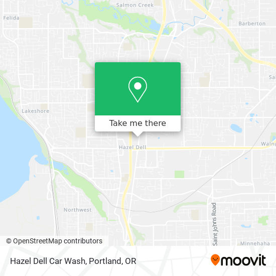 Mapa de Hazel Dell Car Wash