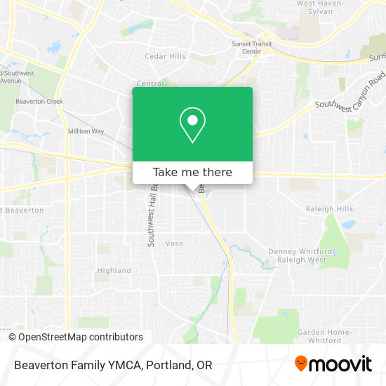 Mapa de Beaverton Family YMCA