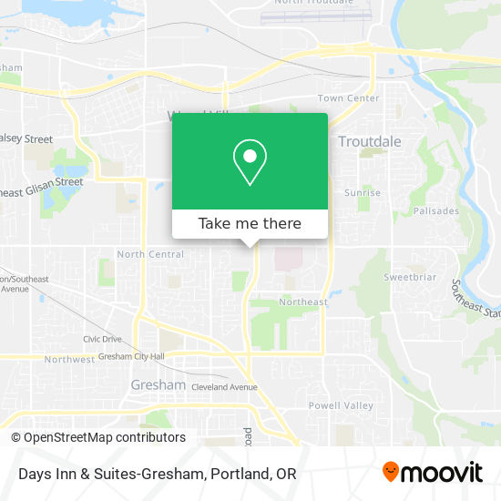 Days Inn & Suites-Gresham map