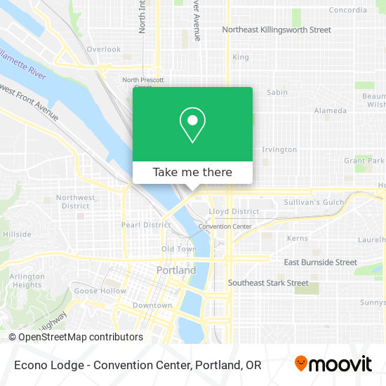 Econo Lodge - Convention Center map