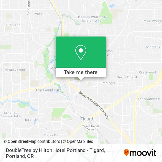 Mapa de DoubleTree by Hilton Hotel Portland - Tigard