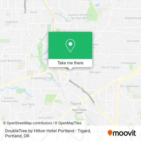 DoubleTree by Hilton Hotel Portland - Tigard map