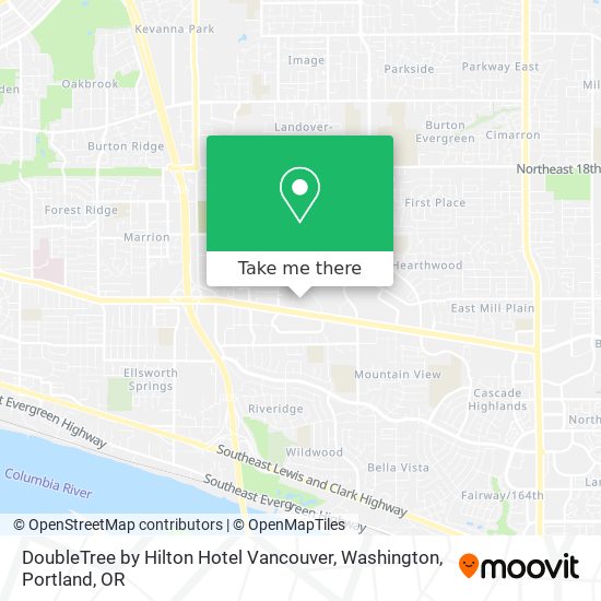 DoubleTree by Hilton Hotel Vancouver, Washington map