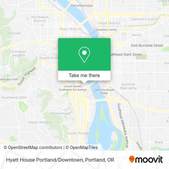 Mapa de Hyatt House Portland/Downtown