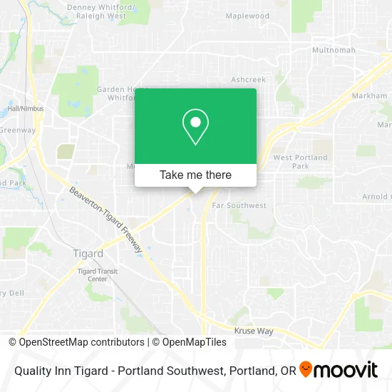 Quality Inn Tigard - Portland Southwest map