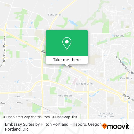 Embassy Suites by Hilton Portland Hillsboro, Oregon map