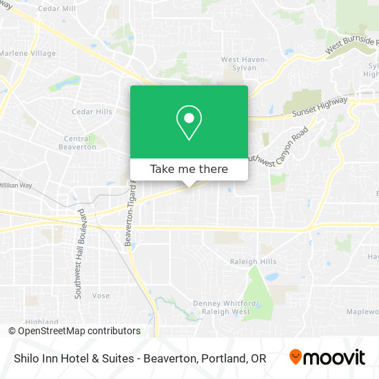 Mapa de Shilo Inn Hotel & Suites - Beaverton