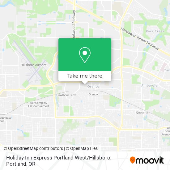 Holiday Inn Express Portland West / Hillsboro map