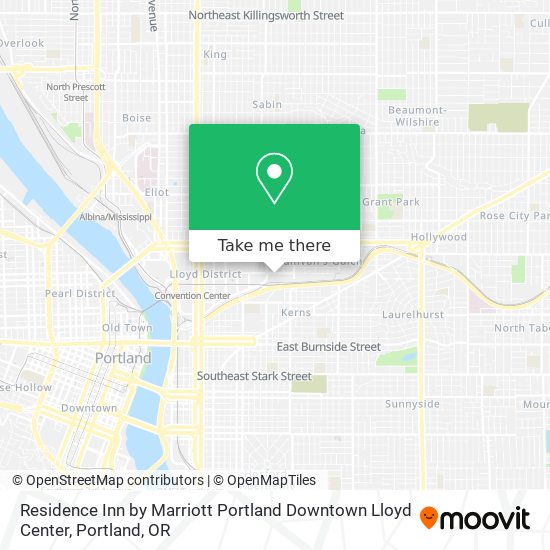 Mapa de Residence Inn by Marriott Portland Downtown Lloyd Center