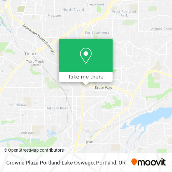 Mapa de Crowne Plaza Portland-Lake Oswego