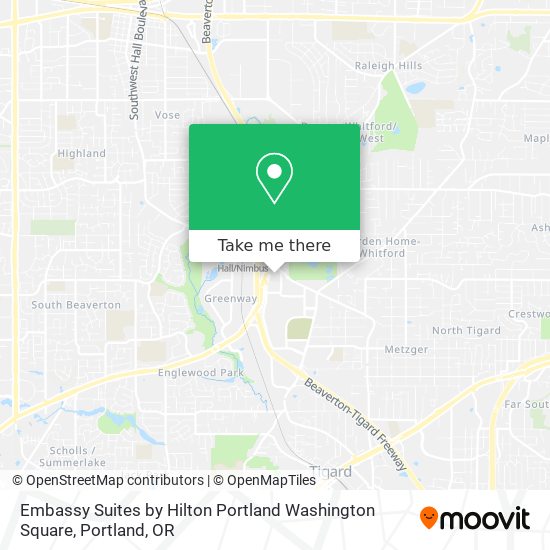Mapa de Embassy Suites by Hilton Portland Washington Square