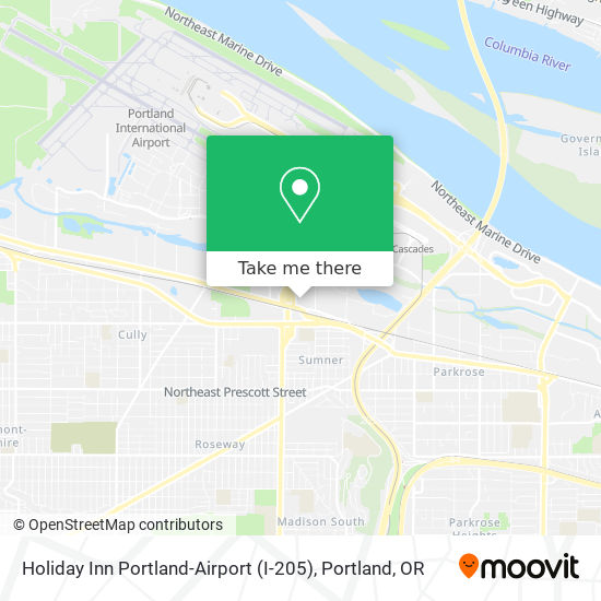 Holiday Inn Portland-Airport (I-205) map