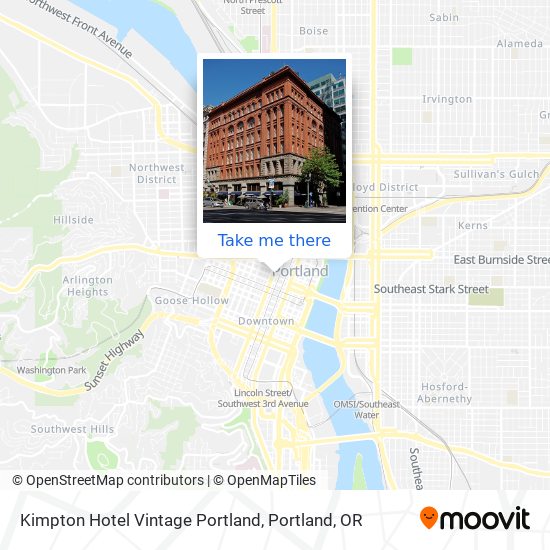 Mapa de Kimpton Hotel Vintage Portland