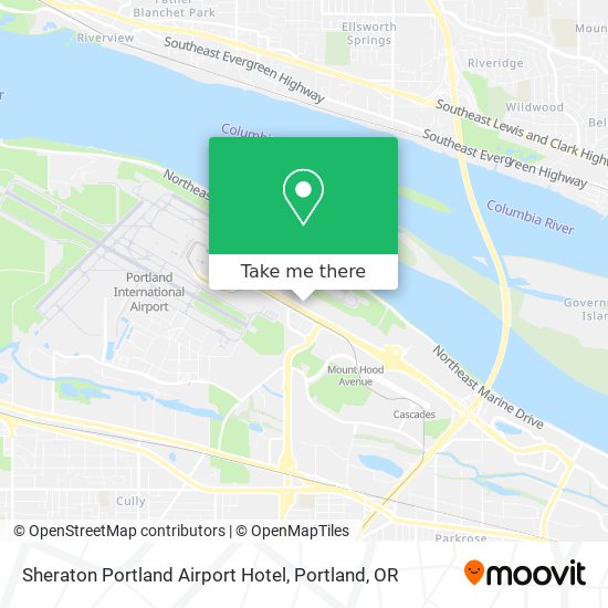 Sheraton Portland Airport Hotel map