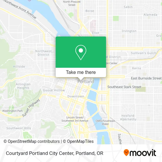 Courtyard Portland City Center map