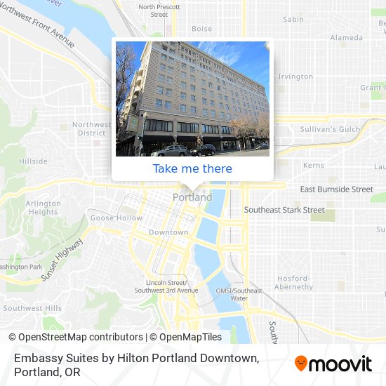 Embassy Suites by Hilton Portland Downtown map