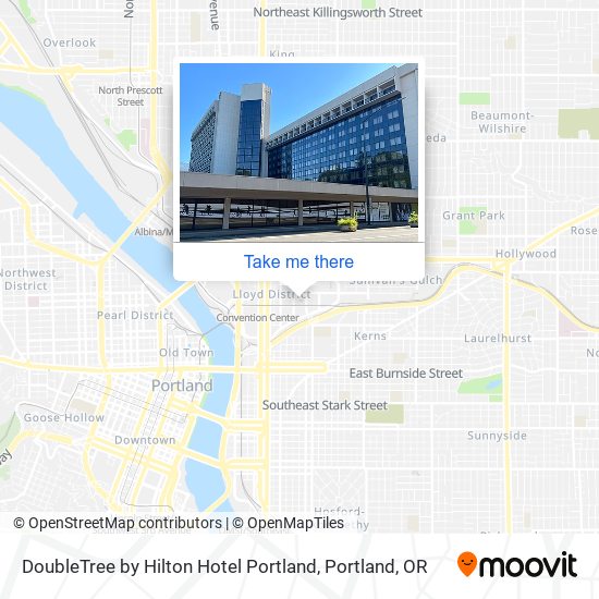 DoubleTree by Hilton Hotel Portland map