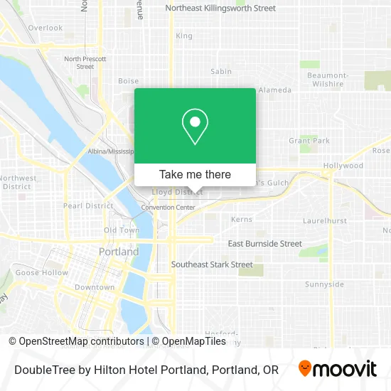 DoubleTree by Hilton Hotel Portland map