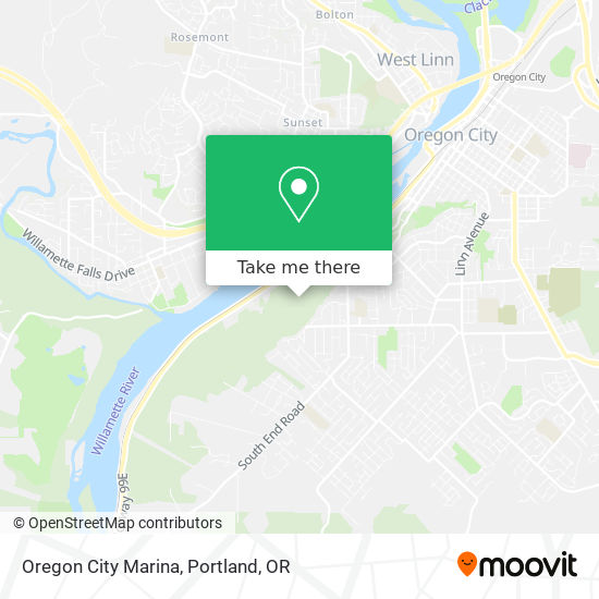 Mapa de Oregon City Marina