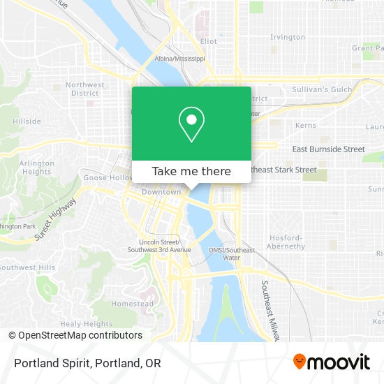 Mapa de Portland Spirit