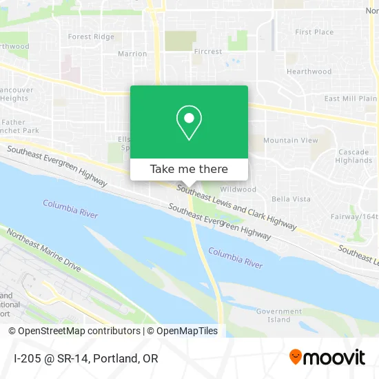 Mapa de I-205 @ SR-14