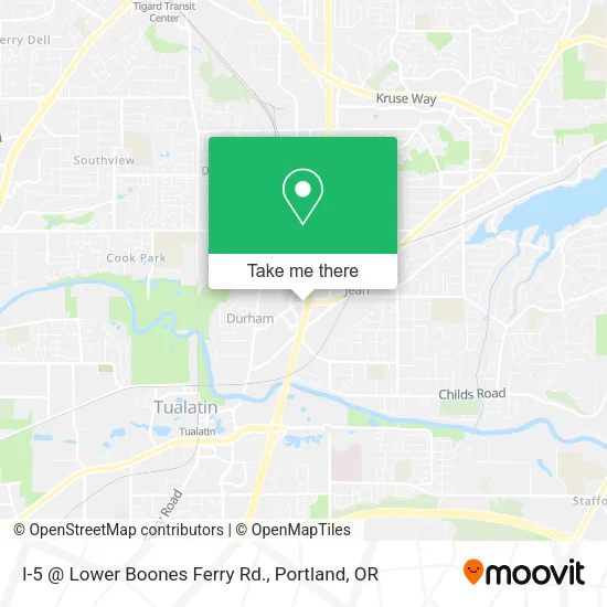 Mapa de I-5 @ Lower Boones Ferry Rd.