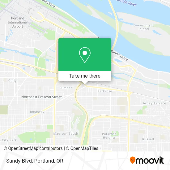 Mapa de Sandy Blvd