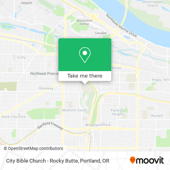 Mapa de City Bible Church - Rocky Butte