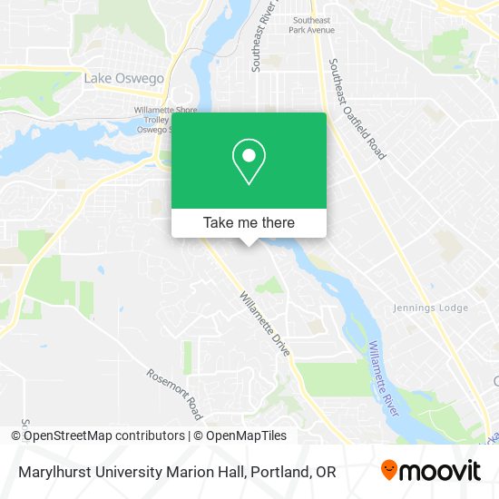 Marylhurst University Marion Hall map
