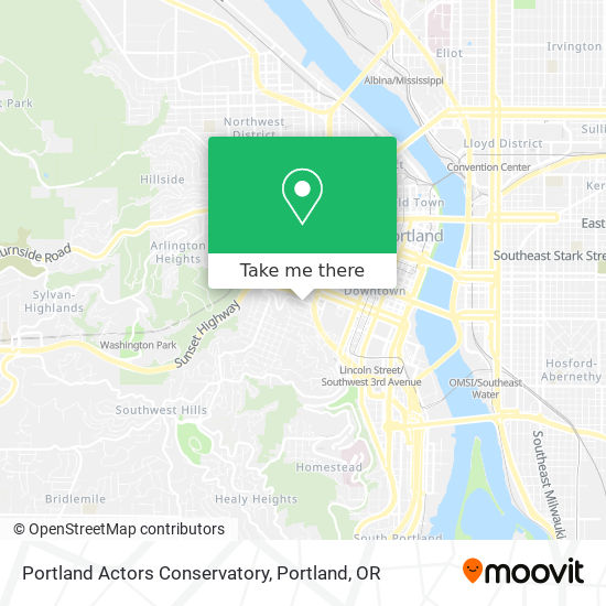 Portland Actors Conservatory map