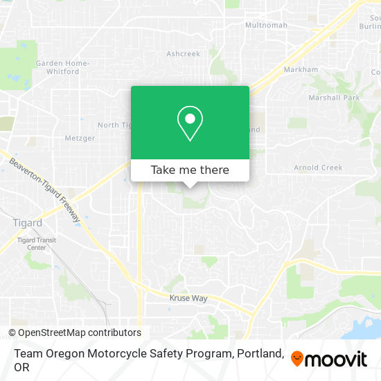 Team Oregon Motorcycle Safety Program map