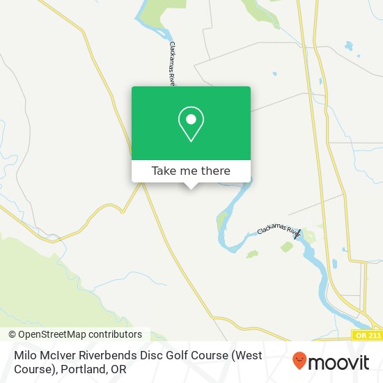 Mapa de Milo McIver Riverbends Disc Golf Course (West Course)