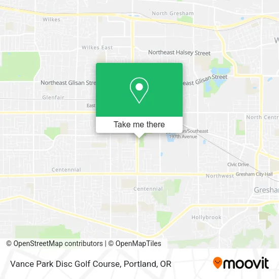 Vance Park Disc Golf Course map