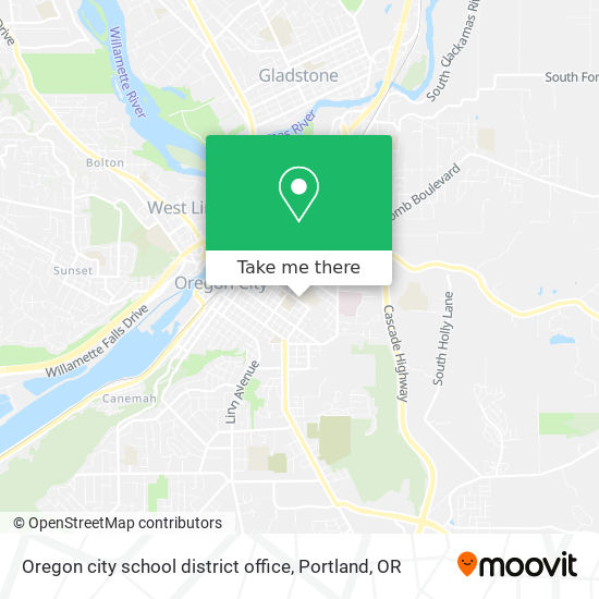 Oregon city school district office map