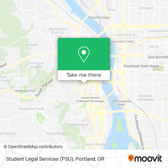 Mapa de Student Legal Services (PSU)