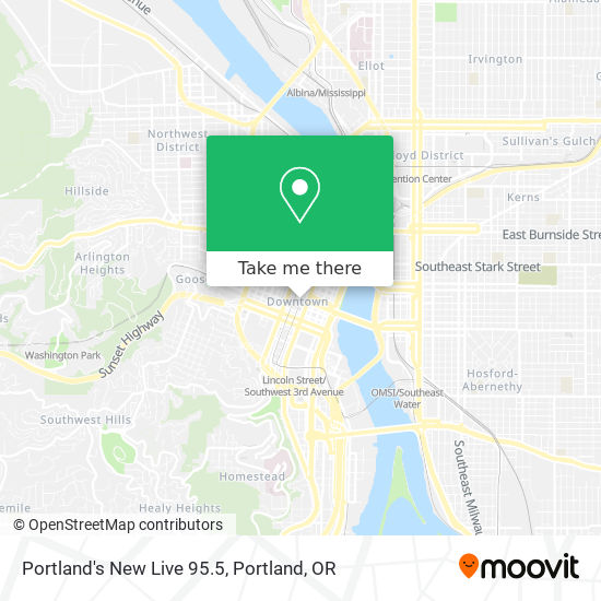 Mapa de Portland's New Live 95.5