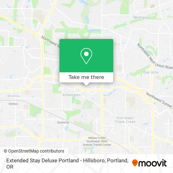 Extended Stay Deluxe Portland - Hillsboro map