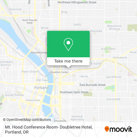 Mt. Hood Conference Room- Doubletree Hotel map