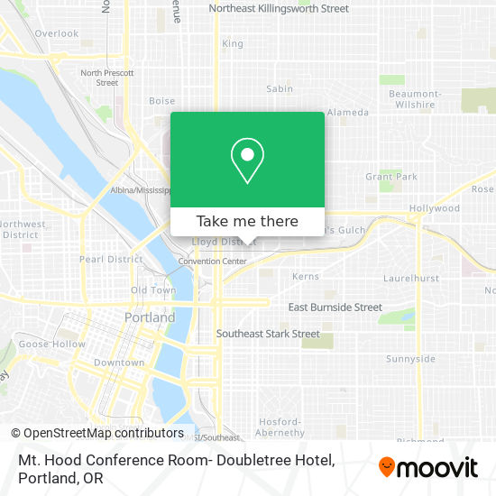 Mapa de Mt. Hood Conference Room- Doubletree Hotel