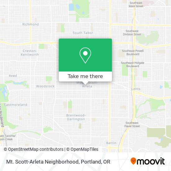 Mapa de Mt. Scott-Arleta Neighborhood