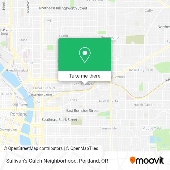 Sullivan's Gulch Neighborhood map