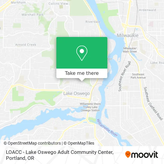 LOACC - Lake Oswego Adult Community Center map