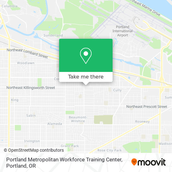 Mapa de Portland Metropolitan Workforce Training Center