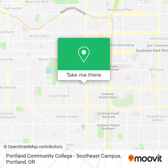 Mapa de Portland Community College - Southeast Campus