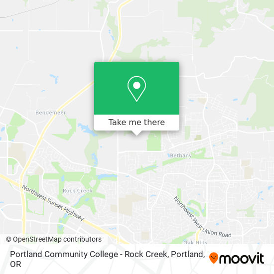 Portland Community College - Rock Creek map