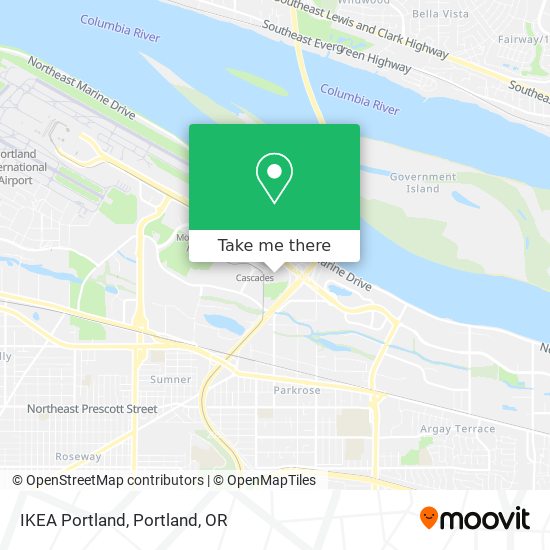Mapa de IKEA Portland