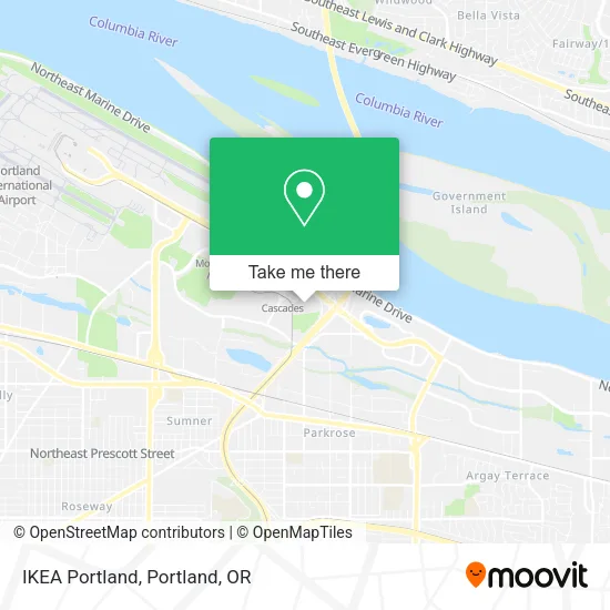 IKEA Portland map