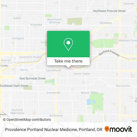 Providence Portland Nuclear Medicine map