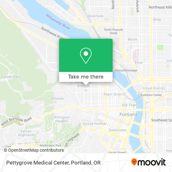 Mapa de Pettygrove Medical Center
